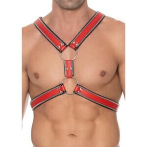 🦋B2G1🦋SHOTS-UOMO Genuine Leather Z Series O-Ring Scottish Chest Harness  | L/XL